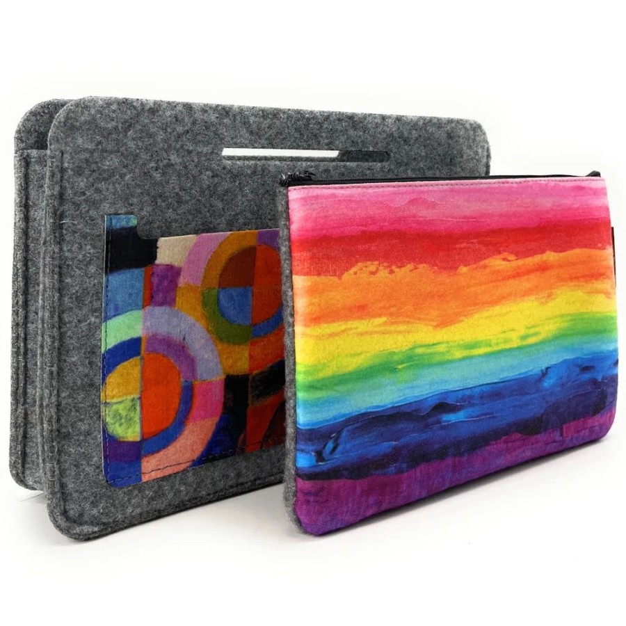 OH MY BAG Duo Organiseur De Sac + Trousse En Feutrine Ecologique Rainbow Organiseurs De Sacs, Insert