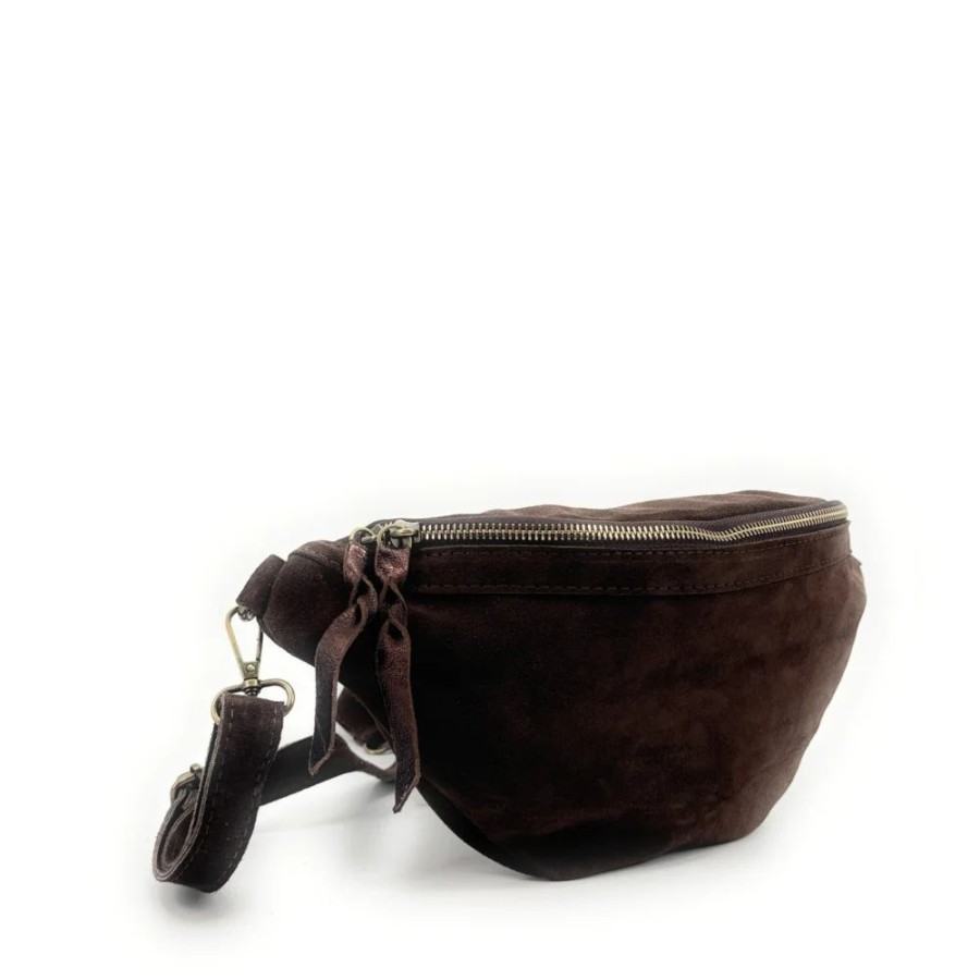 OH MY BAG Grand Sac Banane En Cuir Nubuck Lilou Suede Sacs Bandouliere