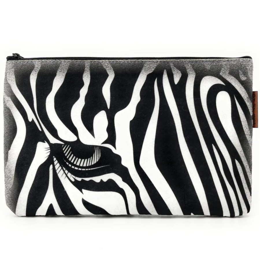 OH MY BAG Trousse En Feutrine Ecologique Imprime Zebra Pochettes Et Trousses