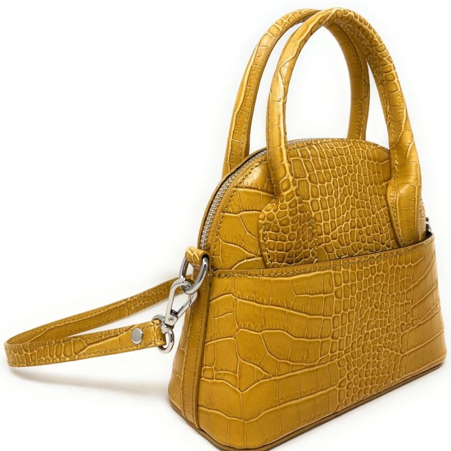 OH MY BAG Mini Sac A Main En Cuir Embosse Facon Croco Manola Sacs Bandouliere