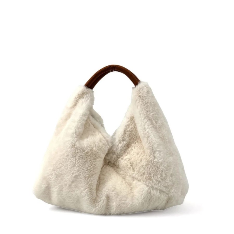 OH MY BAG Sac Hobo En Fausse Fourrure Et Cuir Little Fluffy Sacs A Main