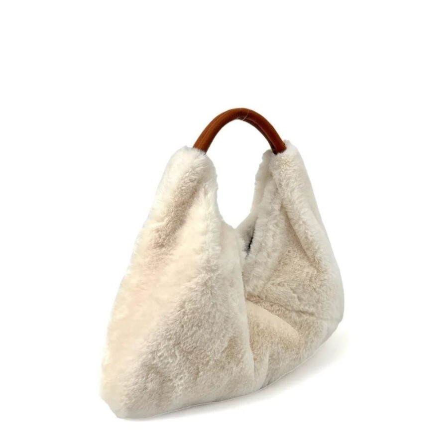 OH MY BAG Sac Hobo En Fausse Fourrure Et Cuir Little Fluffy Sacs A Main