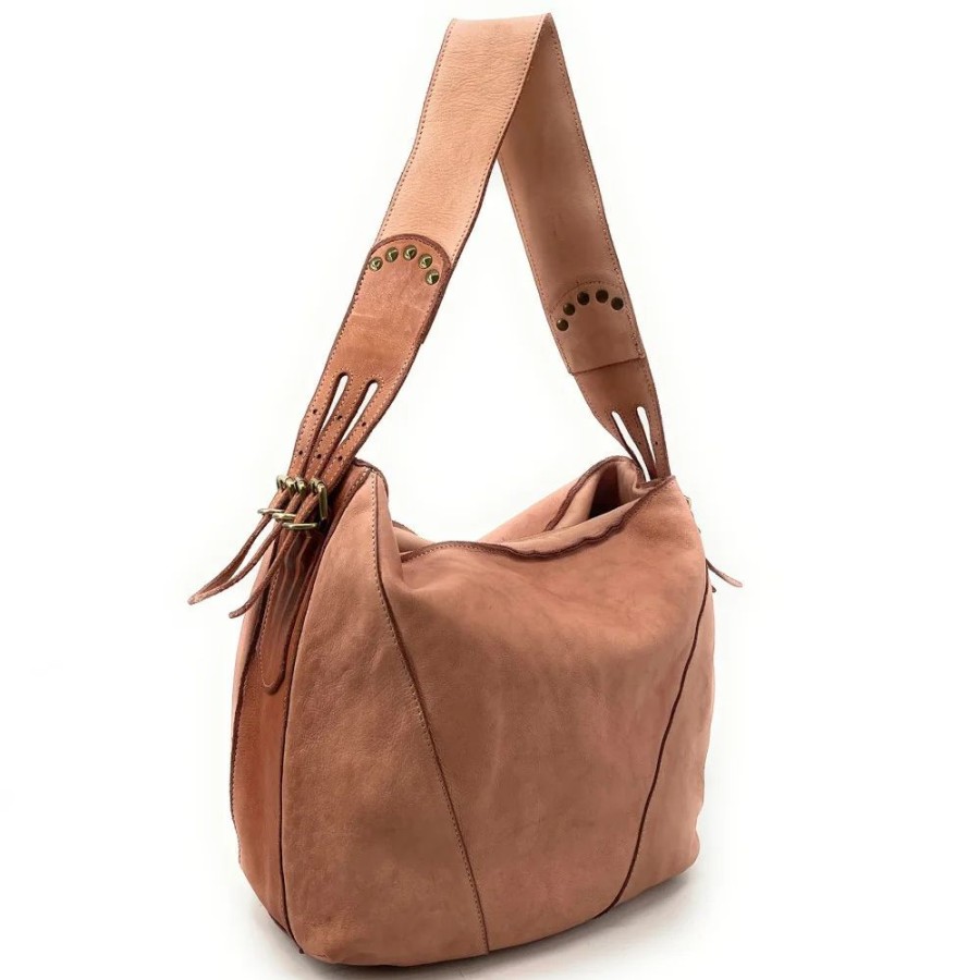 OH MY BAG Sac A Main Hobo En Cuir Souple Vintage Tannage Vegetal Rhea Sacs Portes Epaule