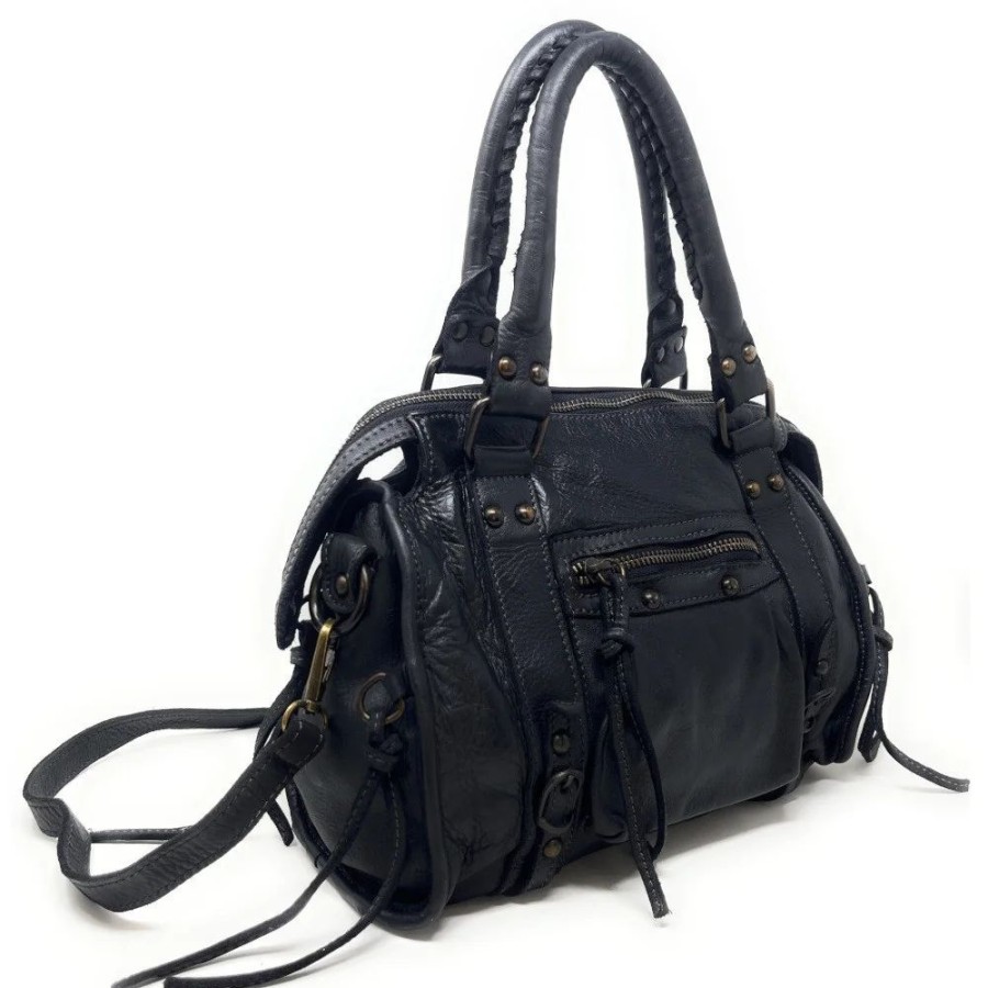 OH MY BAG Sac A Main A Bandouliere En Cuir Vintage Miss Storm (Petit Modele) Sacs A Main