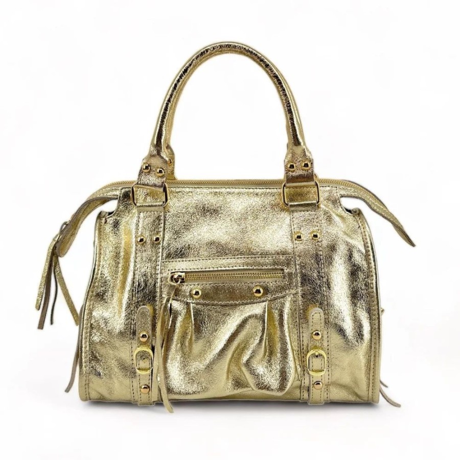 OH MY BAG Sac A Main En Cuir Irise Sandstorm Gold (Petit Modele) Sacs Bandouliere