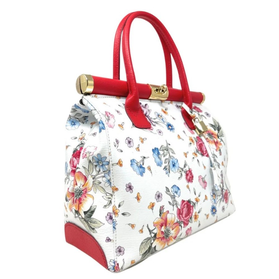 OH MY BAG Sac A Main En Cuir Italien Flower Sacs A Main