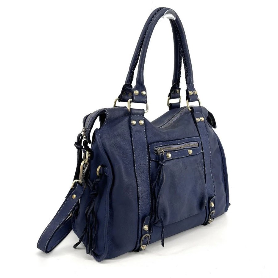 OH MY BAG Grand Sac Porte Epaule En Cuir Souple Tannage Vegetal Storm Xl Hurrican Sacs Portes Epaule