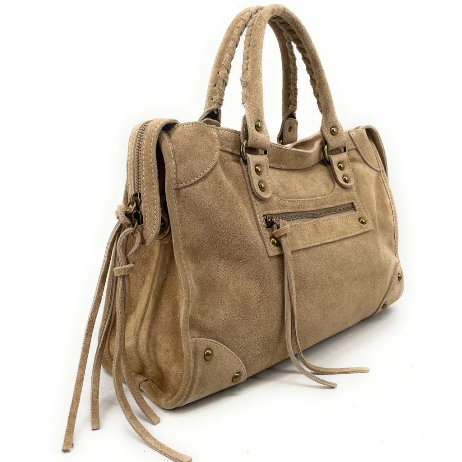 OH MY BAG Sac Baguette En Cuir Nubuck Edison Sacs A Main