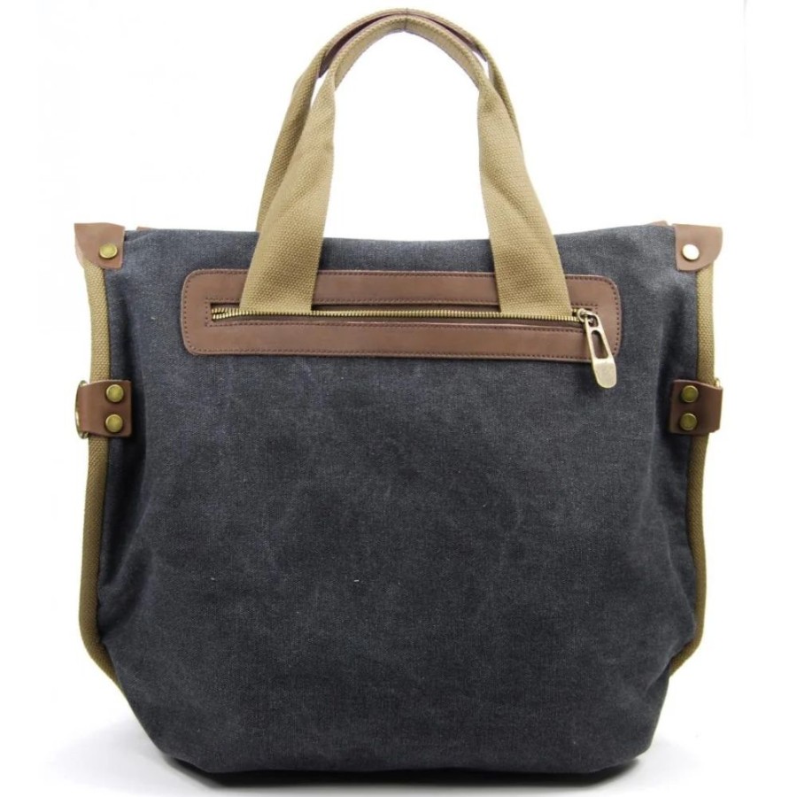 OH MY BAG Sac A Main Week-End Cuir Et Toile Barbade Sacs De Voyage, Sacs Week-End