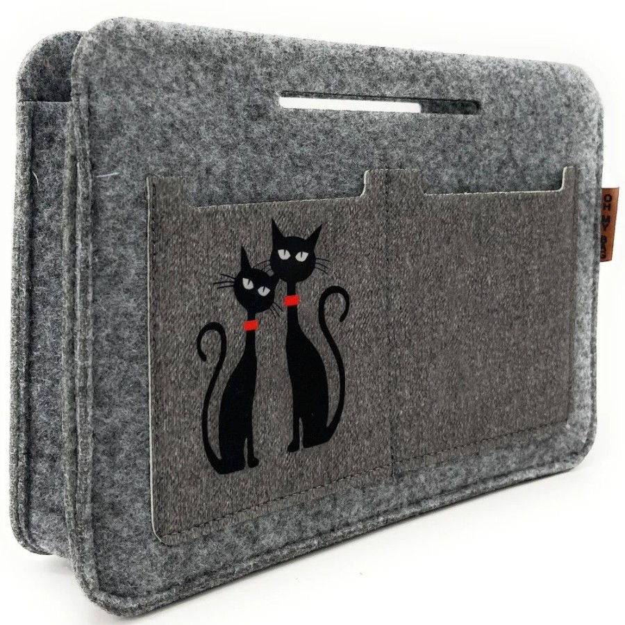 OH MY BAG Organiseur En Feutrine Ecologique Imprimee Black Cats Organiseurs De Sacs, Insert