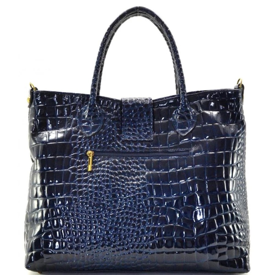 OH MY BAG Sac A Main En Cuir Italien Facon Croco Giverny Sacs Bandouliere