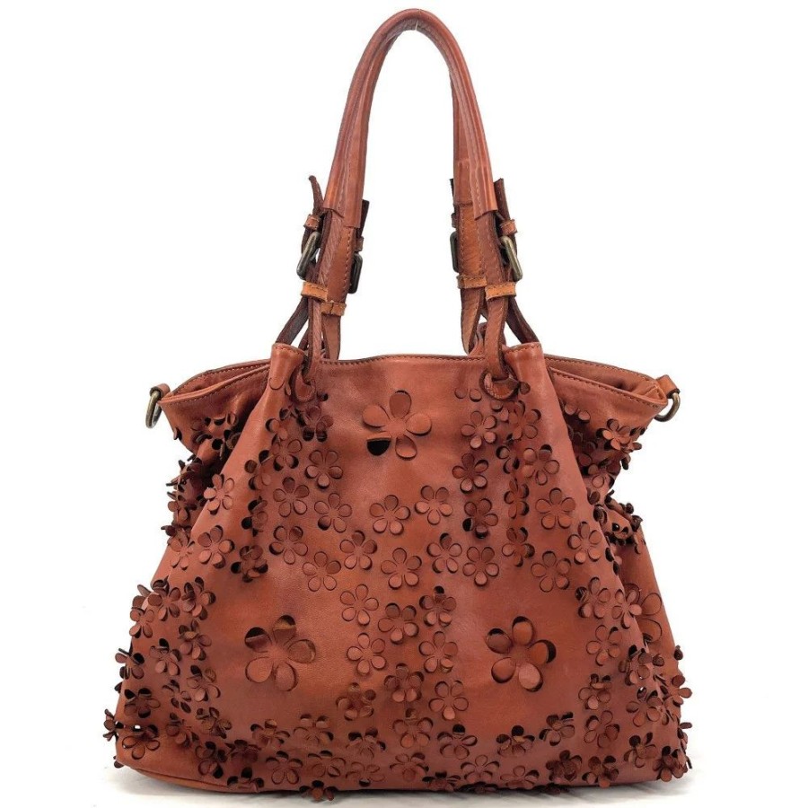 OH MY BAG Grand Sac Cabas En Cuir Vintage Miss Flora Sacs A Main