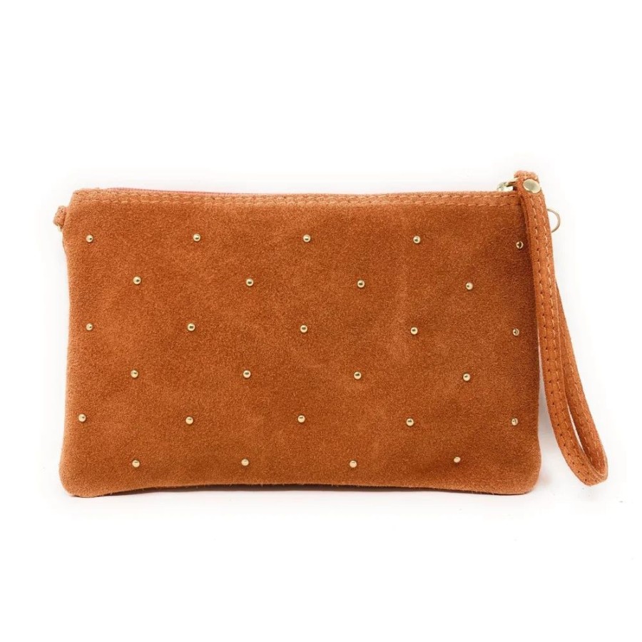 OH MY BAG Sac Pochette En Cuir Nubuck Dots Sacs A Main