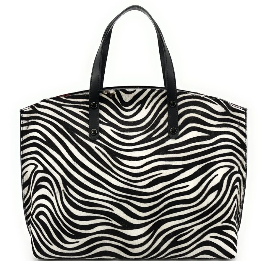 OH MY BAG Sac Cabas En Cuir Zebre Chantilly Urban Jungle Sacs A Main