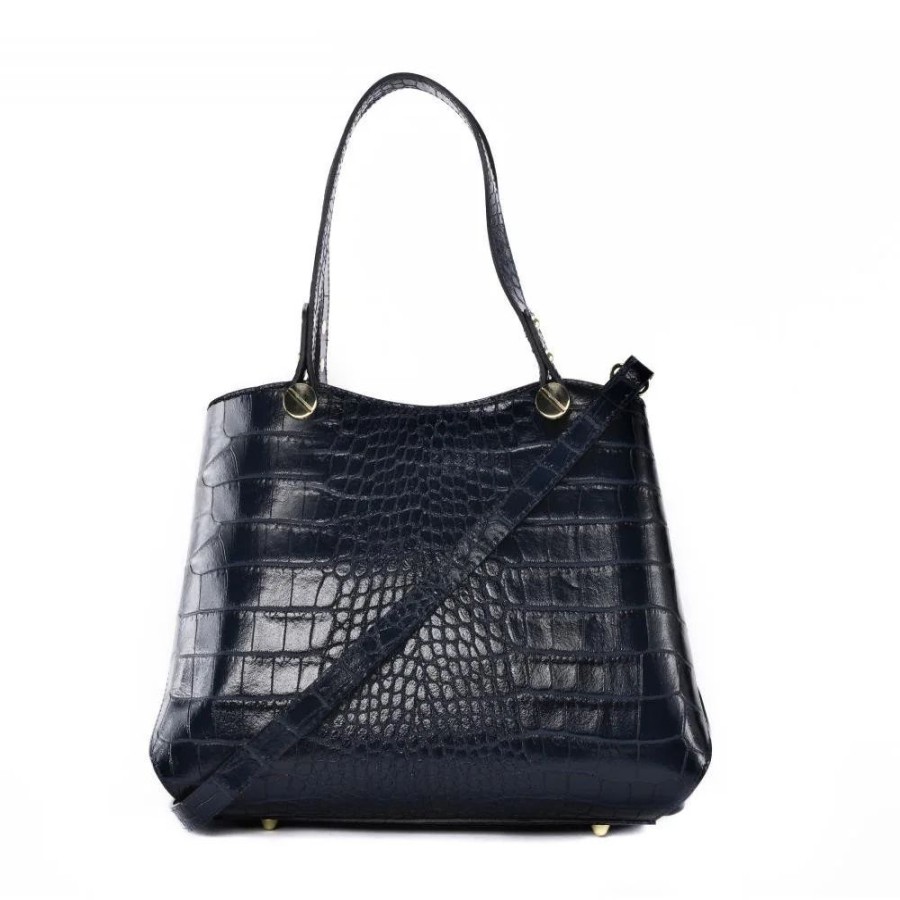 OH MY BAG Sac A Main En Cuir Italien Facon Croco Beaudelaire Sacs Portes Epaule